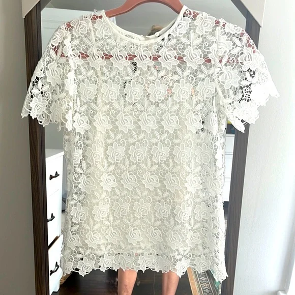lace dressing gown Davinci Bridal 50660 Size 12 Ivory/Blush Fitted Lace wedding dress sheer straps Bridal Gown